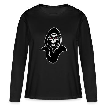 mort capot - T-shirt manches longues Premium bio Femme - noir - Devant - Julia (174cm)