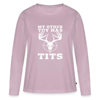 My Other Toy Has Tits - Frauen Premium Bio Langarmshirt - Altrosa - Vorne - Julia (174cm)