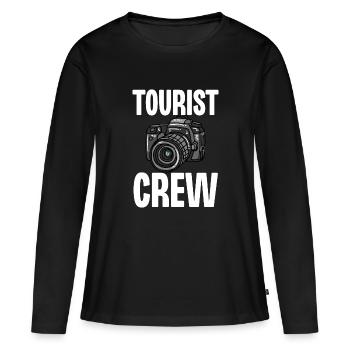Équipage touristique - T-shirt manches longues Premium bio Femme - noir - Devant - Julia (174cm)