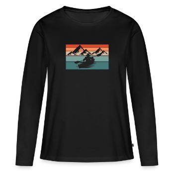 Sports nautiques en kayak - T-shirt manches longues Premium bio Femme - noir - Devant - Julia (174cm)