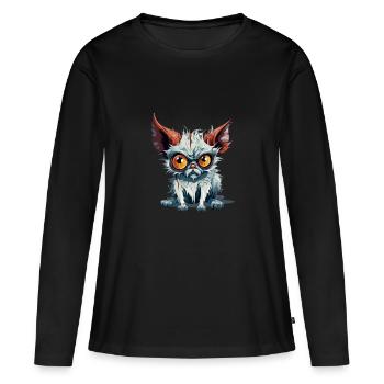 Ougo the streum - Women's Premium Organic Long Sleeve Shirt - black - Front - Julia (174cm)
