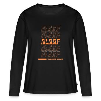 Alaaf comes true - Frauen Premium Bio Langarmshirt - Schwarz - Vorne - Julia (174cm)