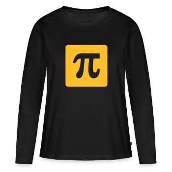 Pi - Frauen Premium Bio Langarmshirt - Schwarz - Vorne - Julia (174cm)