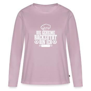 Bäcker Hobbybäcker Backen Teig Geschenk - Frauen Premium Bio Langarmshirt - Altrosa - Vorne - Julia (174cm)