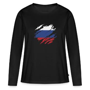 original Russian - Women's Premium Organic Long Sleeve Shirt - black - Front - Julia (174cm)
