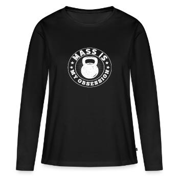La masse est mon obsession - T-shirt manches longues Premium bio Femme - noir - Devant - Julia (174cm)