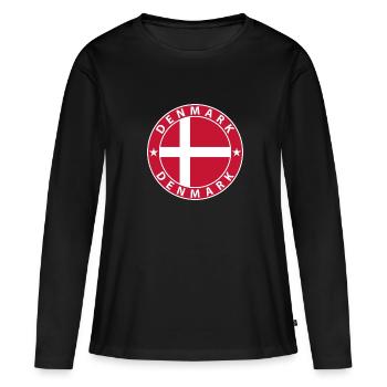 Danemark - T-shirt manches longues Premium bio Femme - noir - Devant - Julia (174cm)