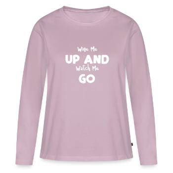 Wine Me Up And Watch Me Go - Wine - Vrouwen Premium Bio shirt met lange mouwen - oudroze - Voor - Julia (174cm)