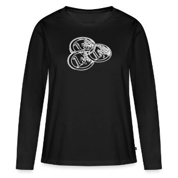Euro - Women's Premium Organic Long Sleeve Shirt - black - Front - Julia (174cm)