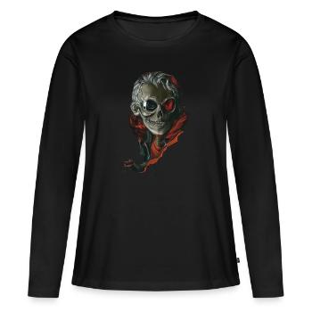 Professor Halloween - Frauen Premium Bio Langarmshirt - Schwarz - Vorne - Julia (174cm)