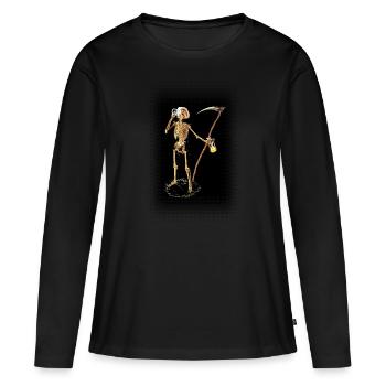 La bière - ça vaut toujours la peine d’essayer ;-) - T-shirt manches longues Premium bio Femme - noir - Devant - Julia (174cm)