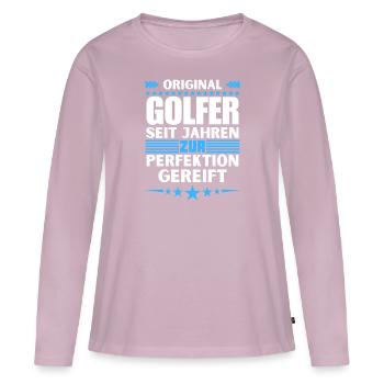 Golfers Matured to Perfection - Women's Premium Organic Long Sleeve Shirt - dusky pink - Front - Julia (174cm)