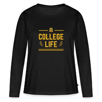 Back To School - Women's Premium Organic Long Sleeve Shirt - black - Front - Julia (174cm)