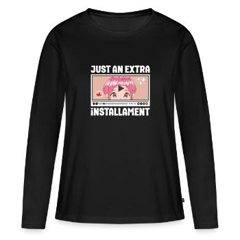 Juste un épisode supplémentaire de manga d’anime japonais - T-shirt manches longues Premium bio Femme - noir - Devant - Julia (174cm)