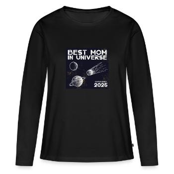 Beste Mama Best Mom Mother Mutter Muttertag - Frauen Premium Bio Langarmshirt - Schwarz - Vorne - Julia (174cm)