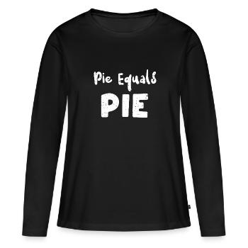 Pie Equals Pie - Math - Women's Premium Organic Long Sleeve Shirt - black - Front - Julia (174cm)