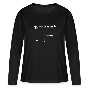 Peter Peter - Halloween - T-shirt manches longues Premium bio Femme - noir - Devant - Julia (174cm)