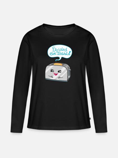 Es wird ein Toast! - Frauen Premium Bio Langarmshirt - Schwarz