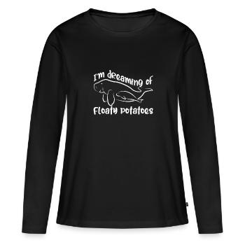 I dream of manatee and dugong - Women's Premium Organic Long Sleeve Shirt - black - Front - Julia (174cm)