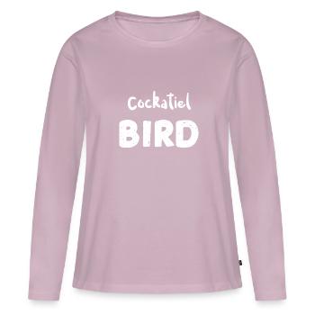 Cockatiel Bird - Halloween - T-shirt manches longues Premium bio Femme - rose poudré - Devant - Julia (174cm)