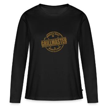 Grillmaster Grillen - Frauen Premium Bio Langarmshirt - Schwarz - Vorne - Julia (174cm)