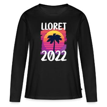 Lloret De mars 2022 - T-shirt manches longues Premium bio Femme - noir - Devant - Julia (174cm)