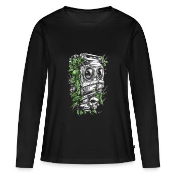 Jukeboxes skull - Women's Premium Organic Long Sleeve Shirt - black - Front - Julia (174cm)