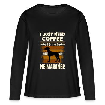 Weimaraner - Women's Premium Organic Long Sleeve Shirt - black - Front - Julia (174cm)