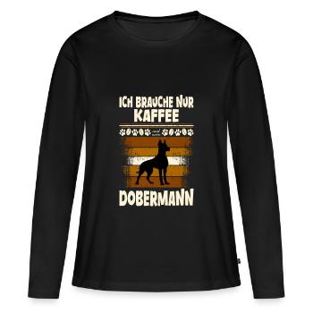 Doberman - Women's Premium Organic Long Sleeve Shirt - black - Front - Julia (174cm)