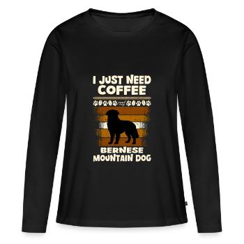 Bernese Mountain Dog - Women's Premium Organic Long Sleeve Shirt - black - Front - Julia (174cm)