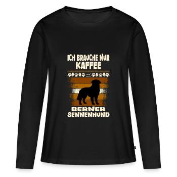 Bernese Mountain Dog - Women's Premium Organic Long Sleeve Shirt - black - Front - Julia (174cm)