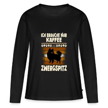 I just need coffee and my Pomeranian - Women's Premium Organic Long Sleeve Shirt - black - Front - Julia (174cm)
