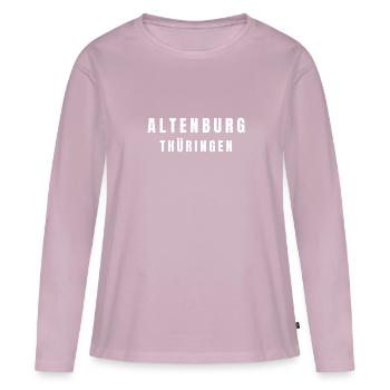 Altenburg, Thuringe - T-shirt manches longues Premium bio Femme - rose poudré - Devant - Julia (174cm)