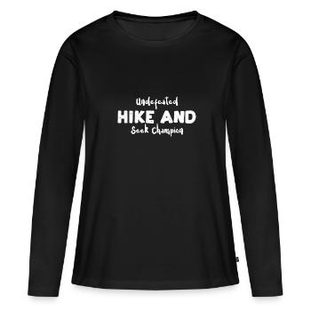 Undefeated Hike And Seek Champion - Women's Premium Organic Long Sleeve Shirt - black - Front - Julia (174cm)