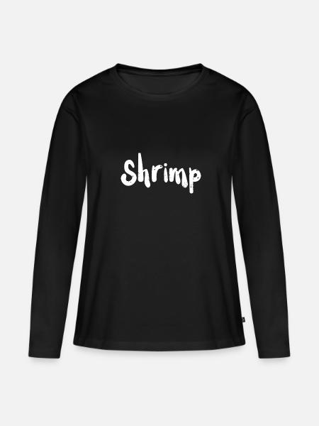 Shrimp - Fish - Frauen Premium Bio Langarmshirt - Schwarz