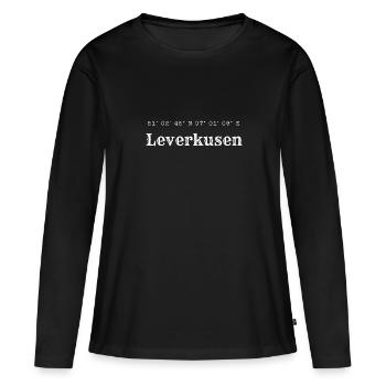 Coordonnées Leverkusen - T-shirt manches longues Premium bio Femme - noir - Devant - Julia (174cm)