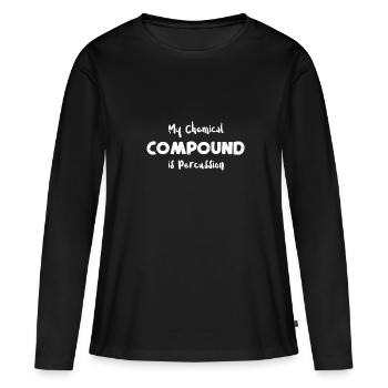 My Chemical Compound is Percussion - Frauen Premium Bio Langarmshirt - Schwarz - Vorne - Julia (174cm)