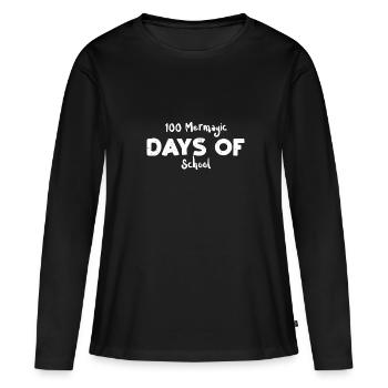 100 Journées d’école Mermagic - T-shirt manches longues Premium bio Femme - noir - Devant - Julia (174cm)