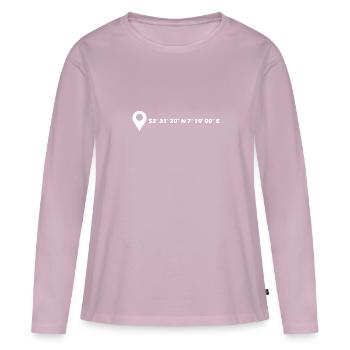 Coordonnées de Lingen (Ems) - T-shirt manches longues Premium bio Femme - rose poudré - Devant - Julia (174cm)