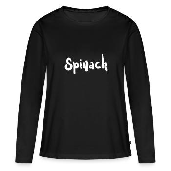 Spinach - Vegetables - Women's Premium Organic Long Sleeve Shirt - black - Front - Julia (174cm)