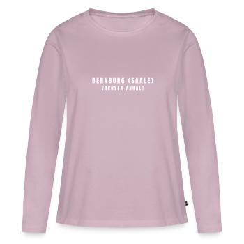 Bernburg (Saale) Saxe-Anhalt - T-shirt manches longues Premium bio Femme - rose poudré - Devant - Julia (174cm)
