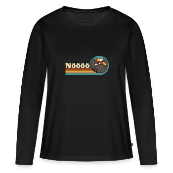 Lustige Katze - Frauen Premium Bio Langarmshirt - Schwarz - Vorne - Julia (174cm)