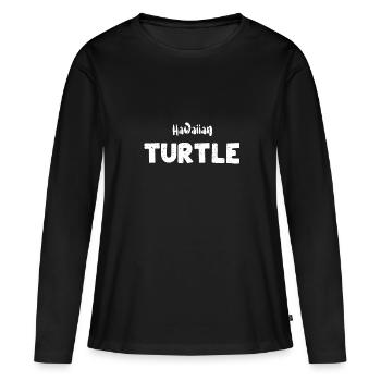 Tortue hawaïenne - Corail - T-shirt manches longues Premium bio Femme - noir - Devant - Julia (174cm)