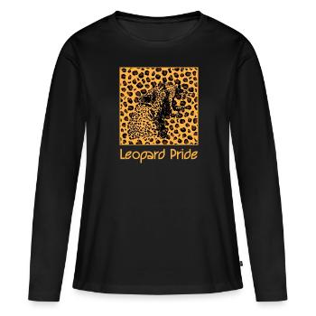 Leopard animal leopard pattern cat - Women's Premium Organic Long Sleeve Shirt - black - Front - Julia (174cm)