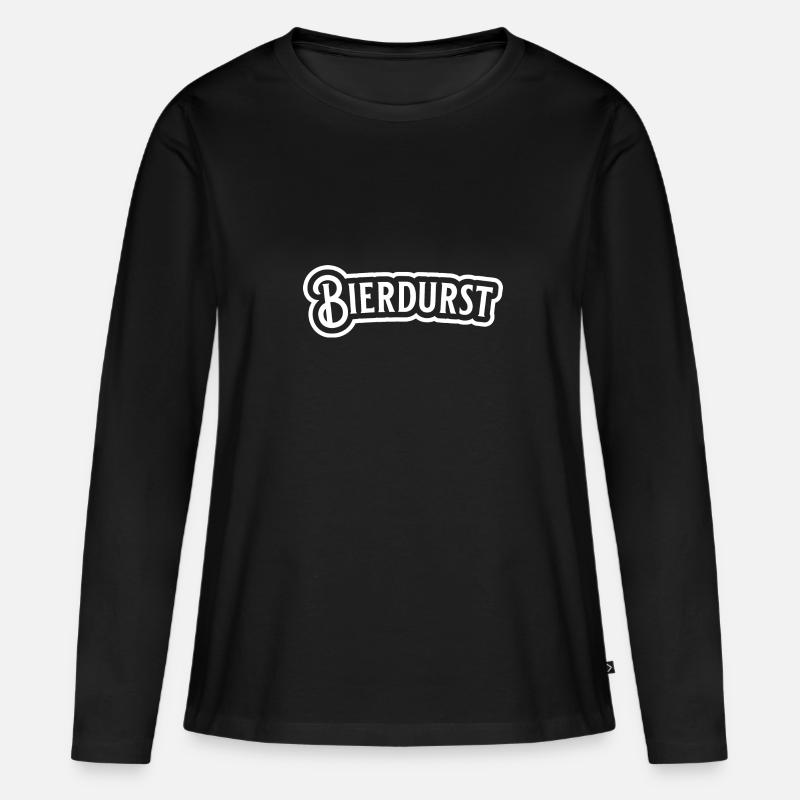 Bierdurst - Frauen Premium Bio Langarmshirt - Schwarz