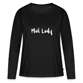 Mail Lady - Employee - Frauen Premium Bio Langarmshirt - Schwarz - Vorne - Julia (174cm)