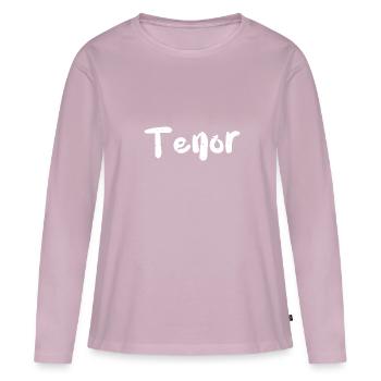 Ténor - Musique - T-shirt manches longues Premium bio Femme - rose poudré - Devant - Julia (174cm)