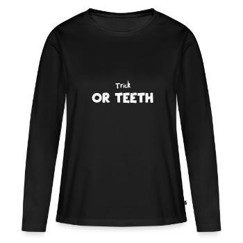 Astuce ou dents - Dentiste - T-shirt manches longues Premium bio Femme - noir - Devant - Julia (174cm)