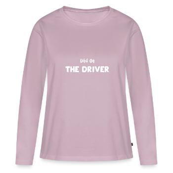 Dibs On The Driver - Racing - Women's Premium Organic Long Sleeve Shirt - dusky pink - Front - Julia (174cm)