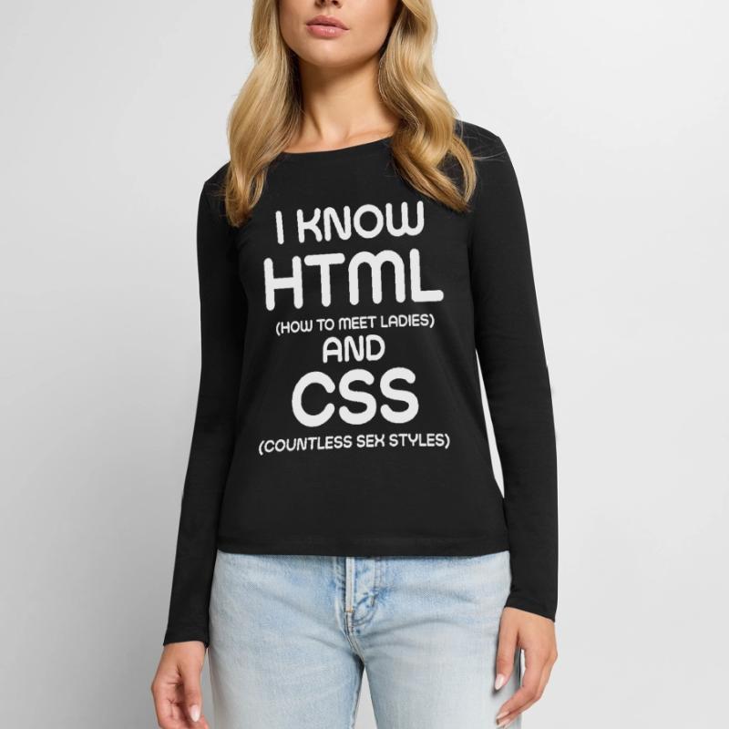 Je connais html et CSS T-shirt manches longues Premium bio Femme